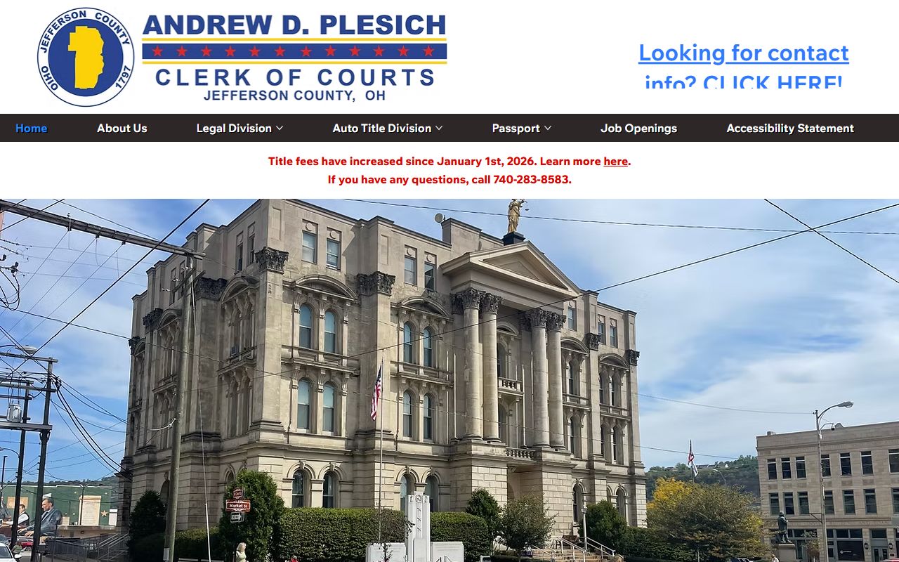 Jefferson County Clerk of Courts case lookup and public records links